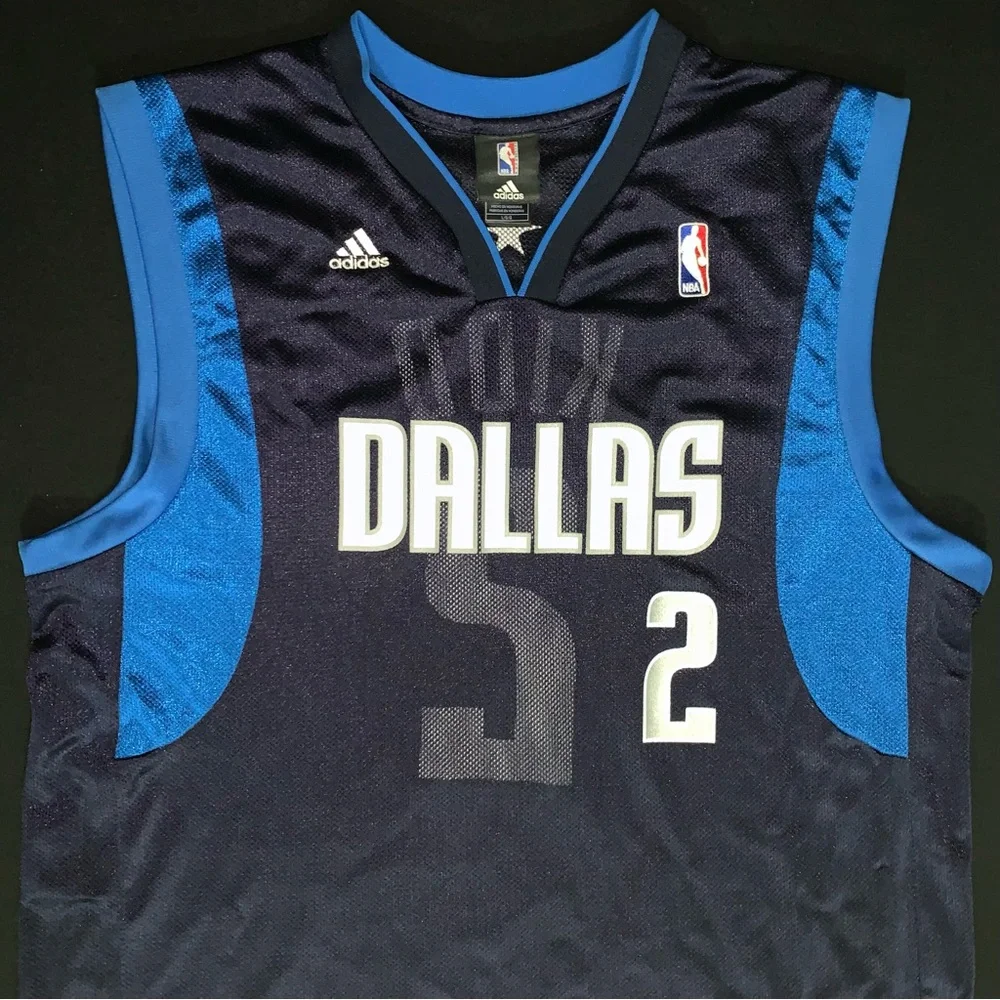 Adidas Jason Kidd Dallas Mavericks #2 Navy Blue Road Jersey Men’s Large - Picture 1 of 6